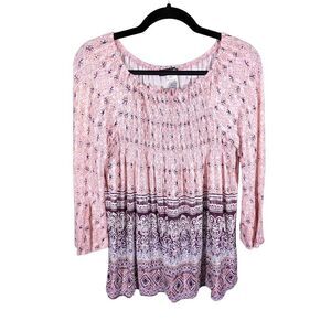 Only Nine 3/4 Sleeves Pink Top Women’s Size Small
